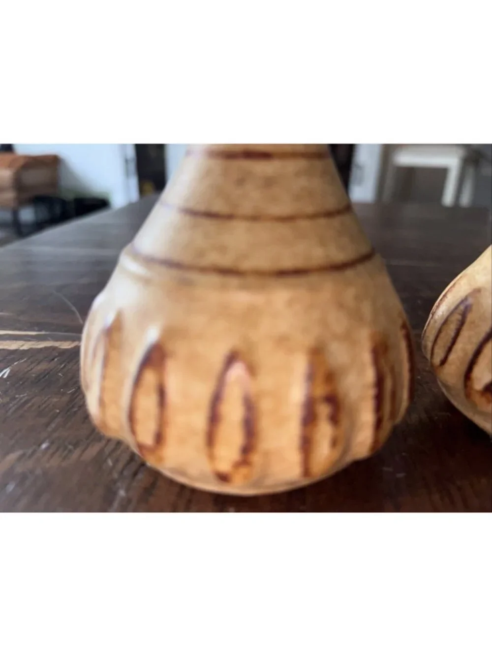 VTG 1960’s Pottery 4.5” MCM Pottery Bud Vase Pair-Artist Signed USA